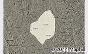 Shaded Relief Map of Puri, darken