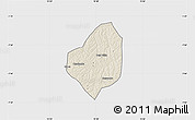 Shaded Relief Map of Puri, single color outside