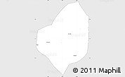 Silver Style Simple Map of Puri, single color outside