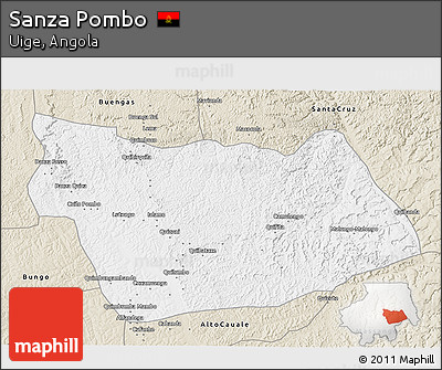 Classic Style 3D Map of Sanza Pombo