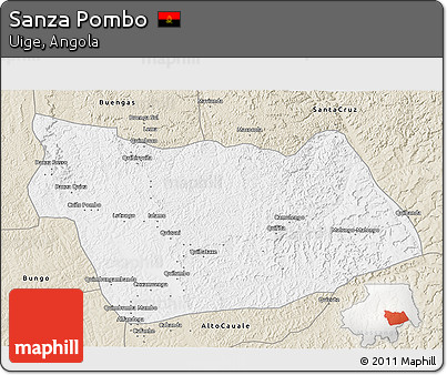 Classic Style 3D Map of Sanza Pombo