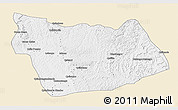 Classic Style 3D Map of Sanza Pombo, single color outside