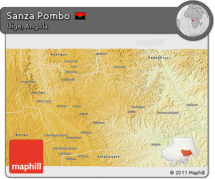 Physical 3D Map of Sanza Pombo