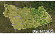 Satellite 3D Map of Sanza Pombo, darken