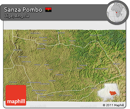 Satellite 3D Map of Sanza Pombo