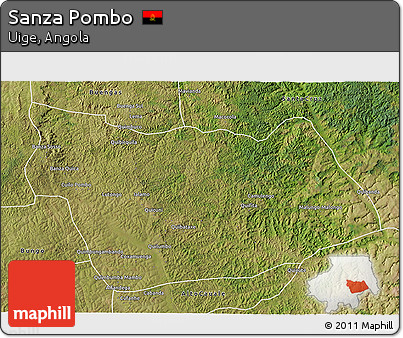 Satellite 3D Map of Sanza Pombo