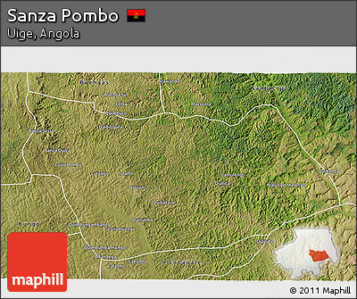 Satellite 3D Map of Sanza Pombo