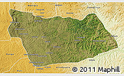 Satellite 3D Map of Sanza Pombo, physical outside