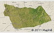 Satellite 3D Map of Sanza Pombo, shaded relief outside