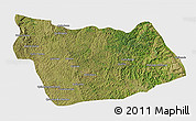 Satellite 3D Map of Sanza Pombo, single color outside