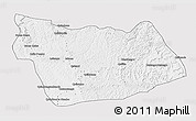 Silver Style 3D Map of Sanza Pombo, single color outside