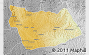 Physical Map of Sanza Pombo, desaturated