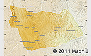 Physical Map of Sanza Pombo, lighten