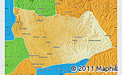 Physical Map of Sanza Pombo, political outside