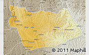 Physical Map of Sanza Pombo, semi-desaturated