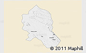 Classic Style 3D Map of Songo, single color outside