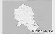 Gray 3D Map of Songo, single color outside