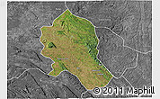 Satellite 3D Map of Songo, desaturated