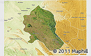 Satellite 3D Map of Songo, physical outside