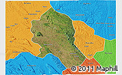 Satellite 3D Map of Songo, political outside
