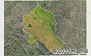 Satellite 3D Map of Songo, semi-desaturated