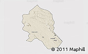 Shaded Relief 3D Map of Songo, cropped outside