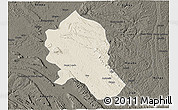 Shaded Relief 3D Map of Songo, darken