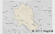 Shaded Relief 3D Map of Songo, desaturated