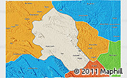 Shaded Relief 3D Map of Songo, political outside