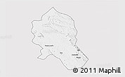 Silver Style 3D Map of Songo, single color outside