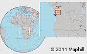 Gray Location Map of Songo, within the entire country