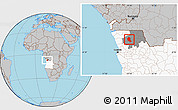 Gray Location Map of Songo, highlighted country, highlighted parent region