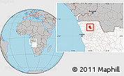 Gray Location Map of Songo, highlighted country