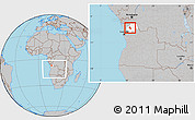 Gray Location Map of Songo, highlighted parent region, within the entire country