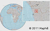 Gray Location Map of Songo, hill shading