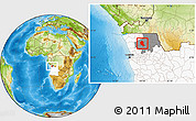 Physical Location Map of Songo, highlighted country, highlighted parent region