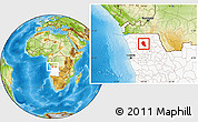 Physical Location Map of Songo, highlighted country