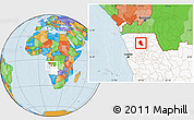 Political Location Map of Songo, highlighted country