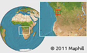 Satellite Location Map of Songo, within the entire country