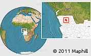 Satellite Location Map of Songo, highlighted country