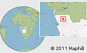 Savanna Style Location Map of Songo, highlighted country