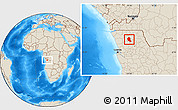 Shaded Relief Location Map of Songo