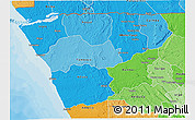 Political Shades 3D Map of Zaire