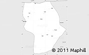 Silver Style Simple Map of Cuimba