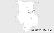 Silver Style Simple Map of M'Banza Congo