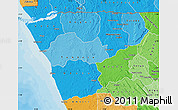 Political Shades Map of Zaire