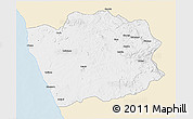 Classic Style 3D Map of N'Zeto, single color outside