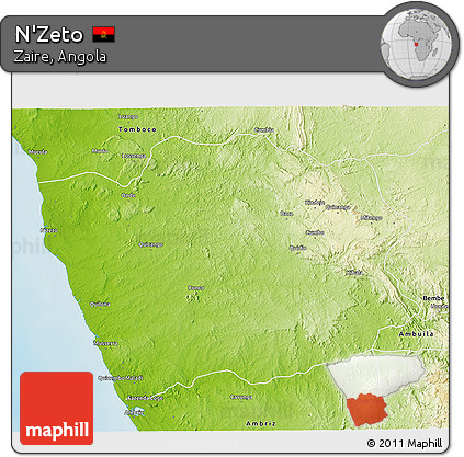 Physical 3D Map of N'Zeto