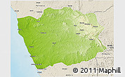 Physical 3D Map of N'Zeto, shaded relief outside
