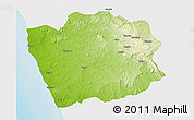Physical 3D Map of N'Zeto, single color outside